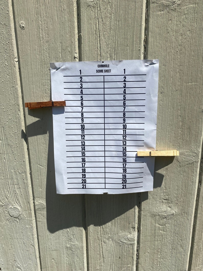 Printable Cornhole Score Card Digital Product - Etsy