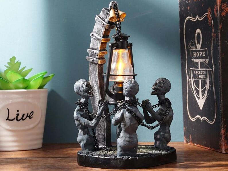 Novelty Bloodborne Lamp Halloween Party Supplies Four-Skull image 1