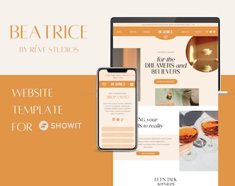 Vet websitesjabloon, Showit websitesjabloon, Showit websitesjabloon voor coach, marketingwebsite, Showit websiteontwerp, minimaal