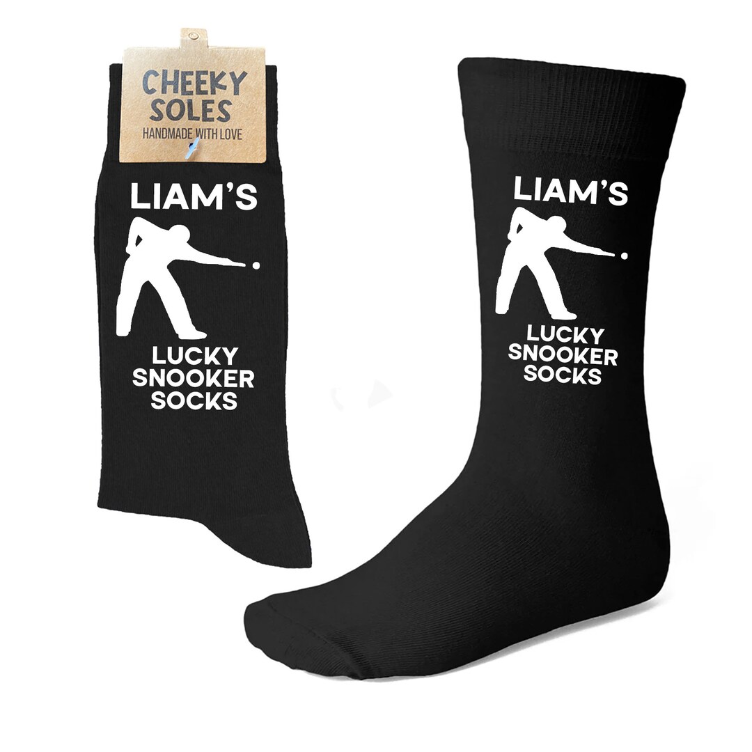Personalised Lucky Snooker Socks Cheeky Soles Snooker Etsy UK