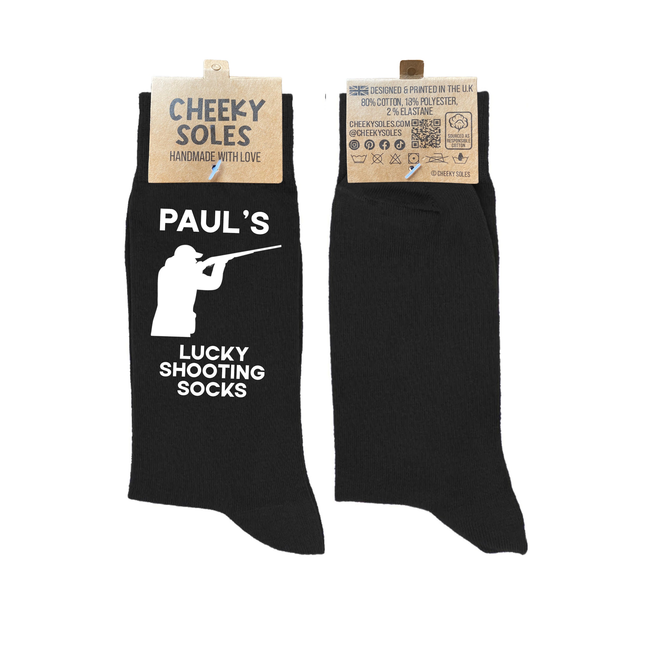 Personalised Lucky Shooting Gift Socks Clay Pigeon Shooting Etsy UK