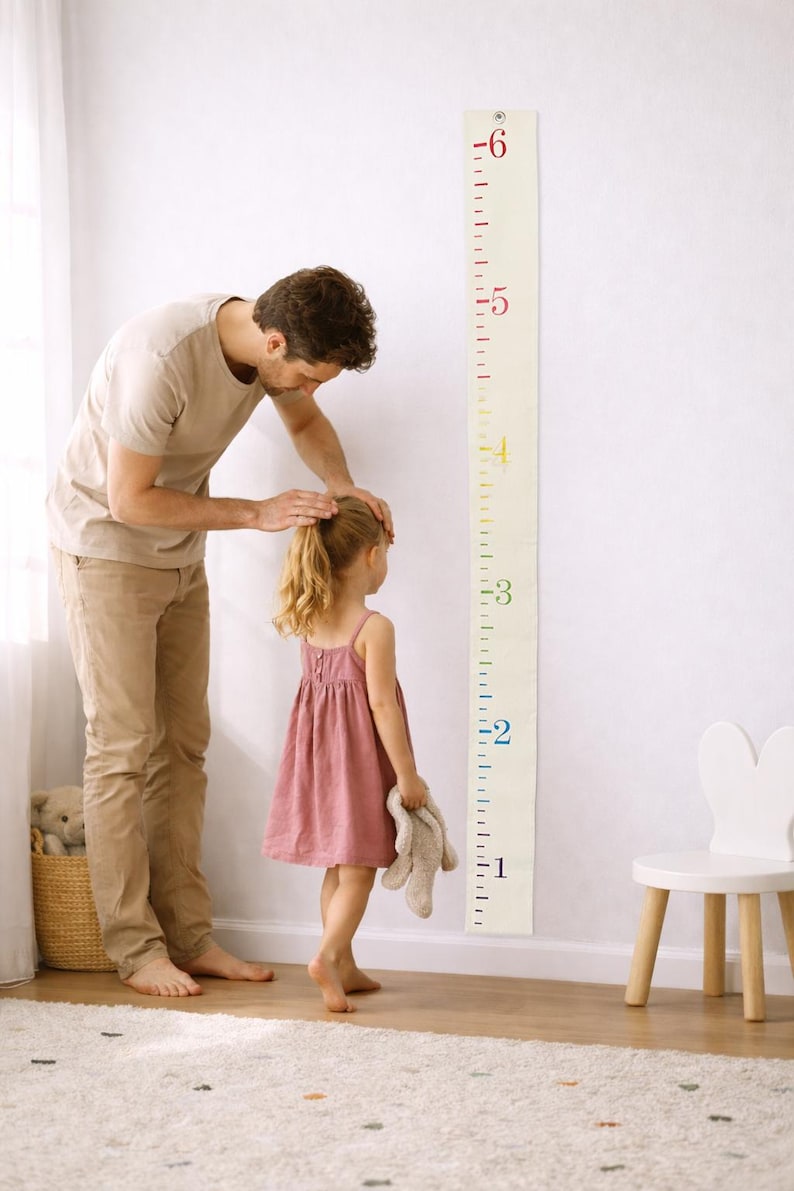 Embroidered Growth Chart Gift Set, Fabric Height Ruler, Baby Shower ...
