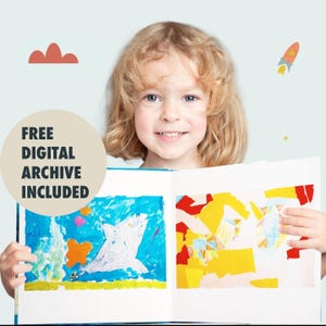 Op maat gemaakt kunstboek voor kinderen | Fotoalbumportfolio, oma cadeau