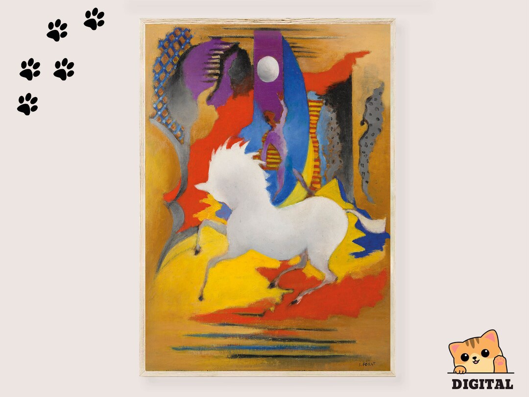 Serge Ferat Poster Pferd Kunstdruck Digital Museum Etsy.de