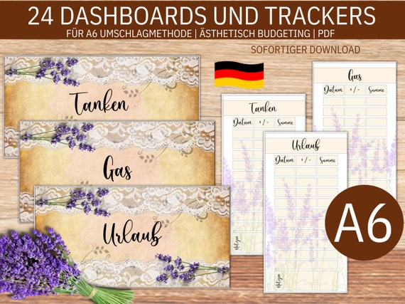 24 Dashboards Deckblätter Inkl. Sinking Fund Trackers Passend Für.