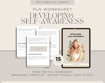 Hecho para ti / Desarrollo de la autoconciencia / Canva editable / Herramientas de coaching de vida / Plantilla de libro de trabajo del curso / Lead Magnet / Herramientas de coaching