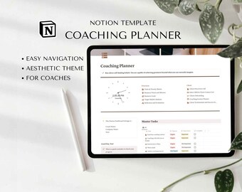 Notion Template Coaching Planner | Notion Client Portal  | Online Course Template |  Coaching Business Tool | Notion Coach