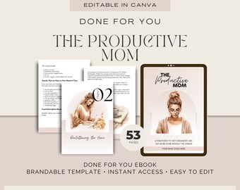 El libro electrónico de marca para mamá productiva / Hecho para usted / Guía para padres / Herramientas de entrenamiento / Consejos de productividad / Trucos para mamás / Gestión de padres