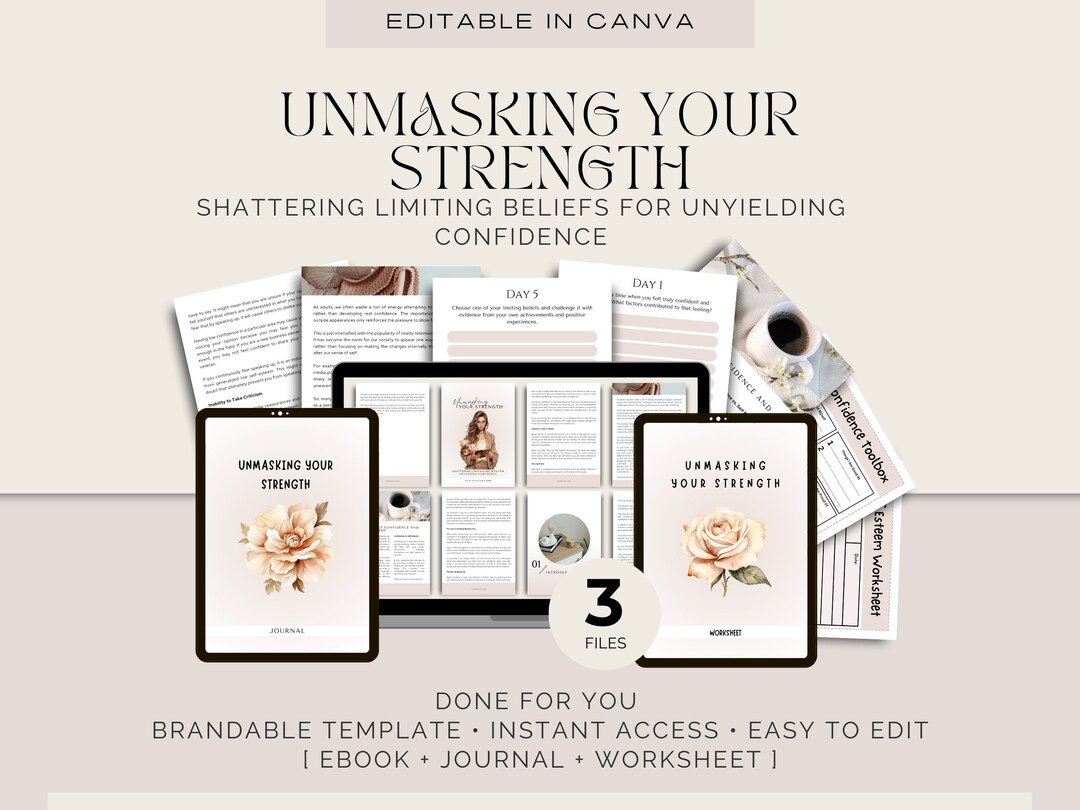 Unmasking Your Strength Done for You Ebook & PLR Guide for Confidence ...