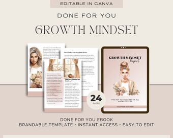 Libro electrónico sobre mentalidad de crecimiento hecho para ti / Herramientas de coaching / Entrenador de mentalidad / Entrenador de motivación / Recursos de coaching / Libro electrónico de coaching