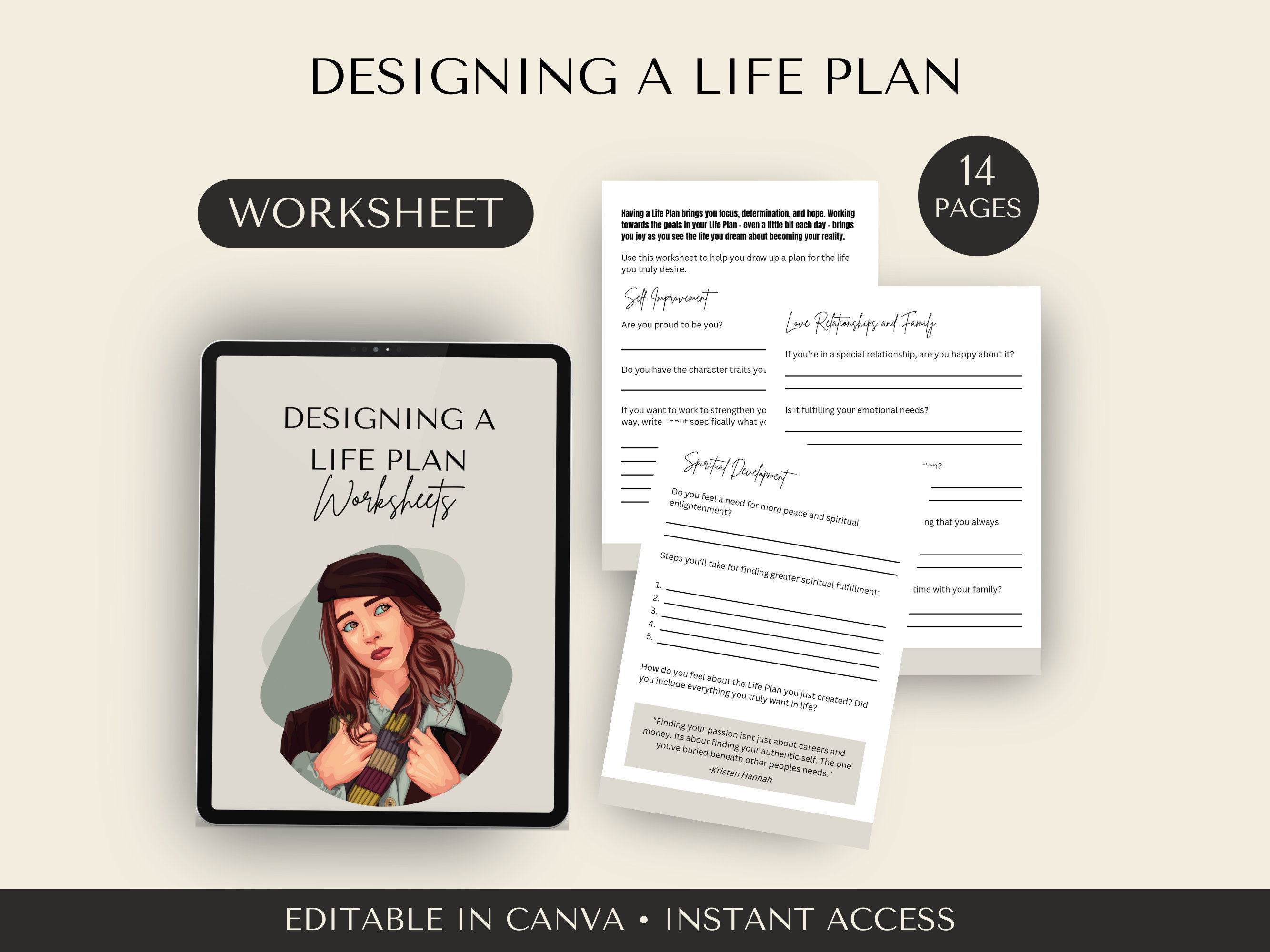 Done for You Designing A Life Plan Brandable Worksheet Editable Canva ...