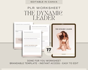 Hecho para usted / The Dynamic Leader Brandable / Canva editable / Herramientas de coaching / Plantilla de libro de trabajo del curso / Lead Magnet / Herramientas de coaching