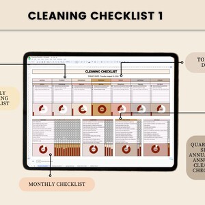 Cleaning Schedule Checklist Weekly Family House Chores Household ...