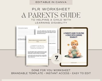 Guía para padres: Ayude a su hijo con problemas de aprendizaje - Hoja de trabajo / Estrategias y apoyo / Hecho para usted / Herramientas de entrenamiento / educativo