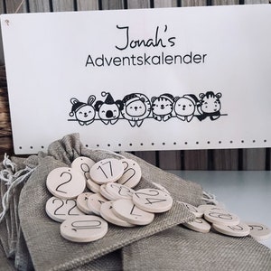 Adventskalender personalisiert personalisierter Adventskalender Adventskalender für Kinder mit Name Weihnachtskalender Adventszeit 4. Komplett-Set