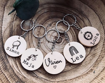 Keychain | Backpack tag | Keychain personalized | Keychain with engraving | Birthday gift | with name