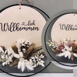 Door wreath with dried flowers | warm welcome | Decoration | Door decoration | Wedding gift | wedding | birthday | Mother's Day | Entrance | door