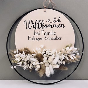 Door wreath with dried flowers | customizable | several variants | Decoration | Door decoration | Wedding gift | wedding | Birthday Mother's Day