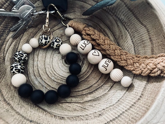 Tinoaly Schlüsselarmband - Elastisches Armband Mit D-Ring Für Autoschlüssel & Karten