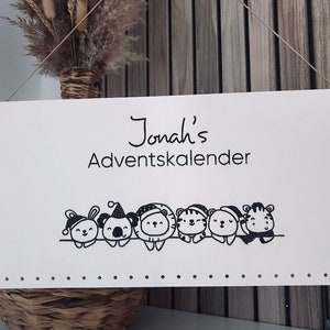 Adventskalender personalisiert personalisierter Adventskalender Adventskalender für Kinder mit Name Weihnachtskalender Adventszeit 1. Holzschild