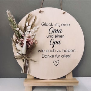 best mom best grandma Wooden disc with dried flowers Thanks for everything Birthday gift best great grandma Gift for Mother's Day V5 Oma/Opa