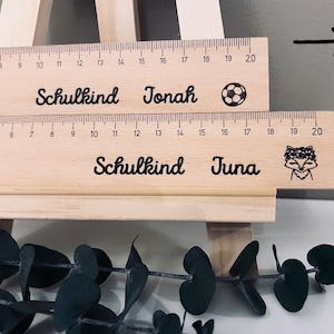 Ruler | Wooden ruler | Ruler with name | Gift for school enrollment | School cone | Schoolchild | Birthday gift | Engraved ruler | 20 cm