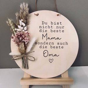 best mom | best grandma | Wooden disc with dried flowers | Thanks for everything | Birthday gift | best great grandma | Gift for Mother's Day