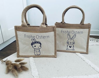 Jute bag | customizable | Happy Easter | Jute bag with name | Easter basket | Easter basket | Easter bag | Easter bag | personalized