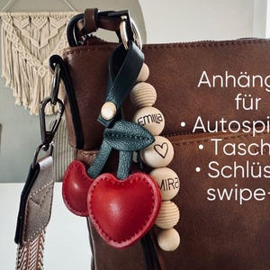 Autospiegel hanger | Autospiegel hanger | gepersonaliseerd | Sleutelhanger gepersonaliseerd | Rijbewijs cadeau | Kersen geluk