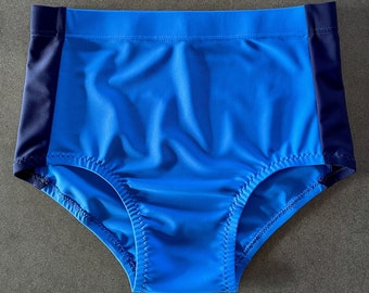X-LARGE (36-38) MATTE High Waist Pro Wrestling Trunks with Wide Hip Stripes / Many Colours / Classic Professional Wrestling Gear