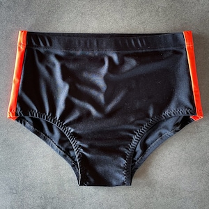 MEDIUM (32-34) GLANZENDE hoge taille professionele worsteltrunks met smalle heupstrepen / veel kleuren / klassieke professionele worsteluitrusting