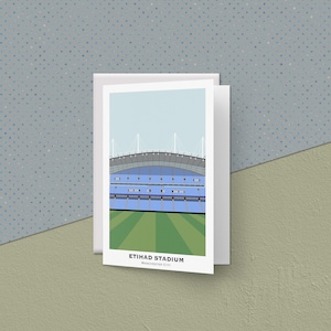Tarjeta de felicitación del Manchester City - Estadio Etihad