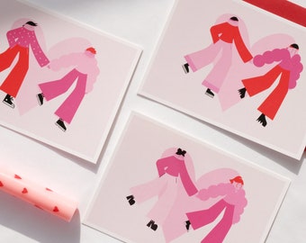 Valentine's Day card illustration couple