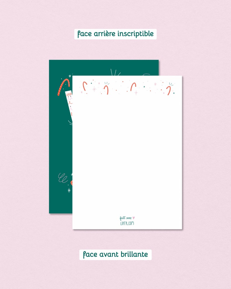 Duo cartes Noël illustration elfe magique image 5