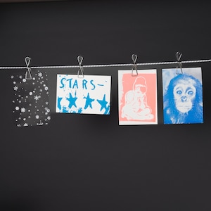 Postkarte, Kunstkarte, Siebdruck, Grußkarte