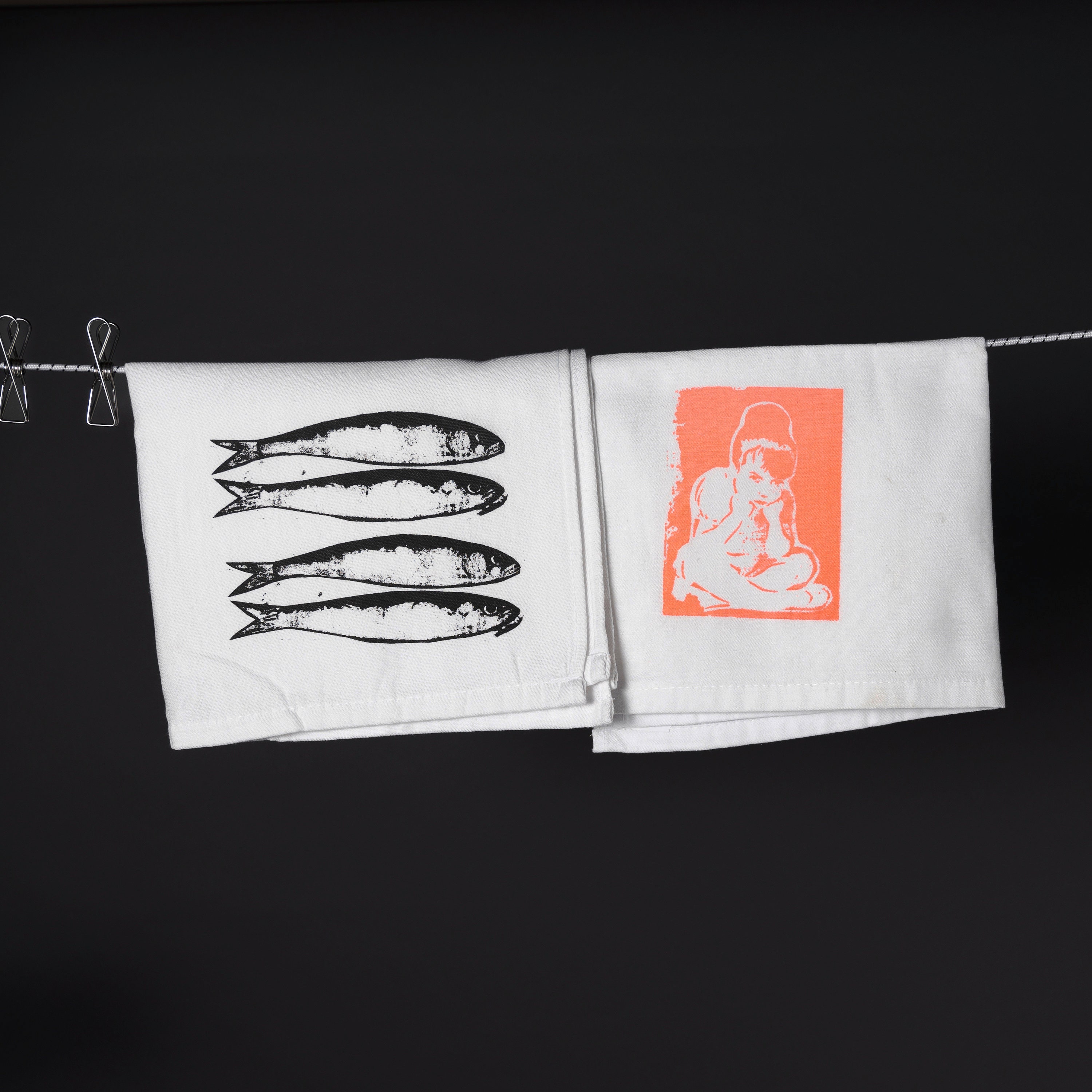 Kitchen towel, tea towel, screen printing