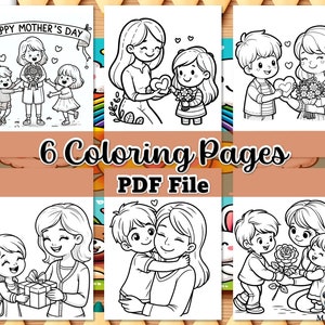 6 Charming Mother's Day Coloring Pages, Easy-to-Color Designs That Inspire Creativity and Fun!