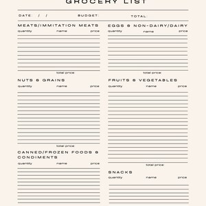 Blocco note per la pianificazione dei pasti, Blocco note della lista della spesa, Preparazione dei pasti, Pianificatore di pasti sani, Preparazione dei pasti, Pianificatore di alimenti, Lista della spesa