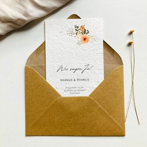 Plantable Wedding Invitation | Wedding invitation card | Wedding card | Seed card | Fall wedding | Bohemian | Sustainable