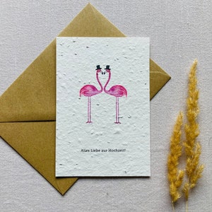Einpflanzbare Hochzeitskarte | Mann und Man | Gay Wedding | Männerhochzeit | Samenkarte | Glückwunschkarte zur Hochzeit | Minimalistisch