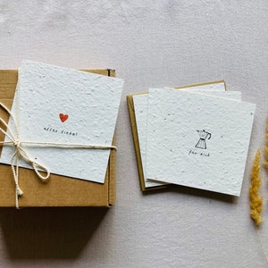 Einpflanzbares Kartenset | Grußkarten | Geschenkkarten | Samenkarte | Minimalistisch | Nachhaltig | Geburtstag