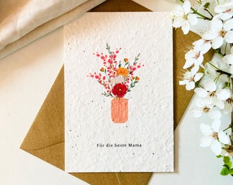 Plantable Mother's Day Card | Mother's Day Gift | Seed Card | Sustainable | Bouquet