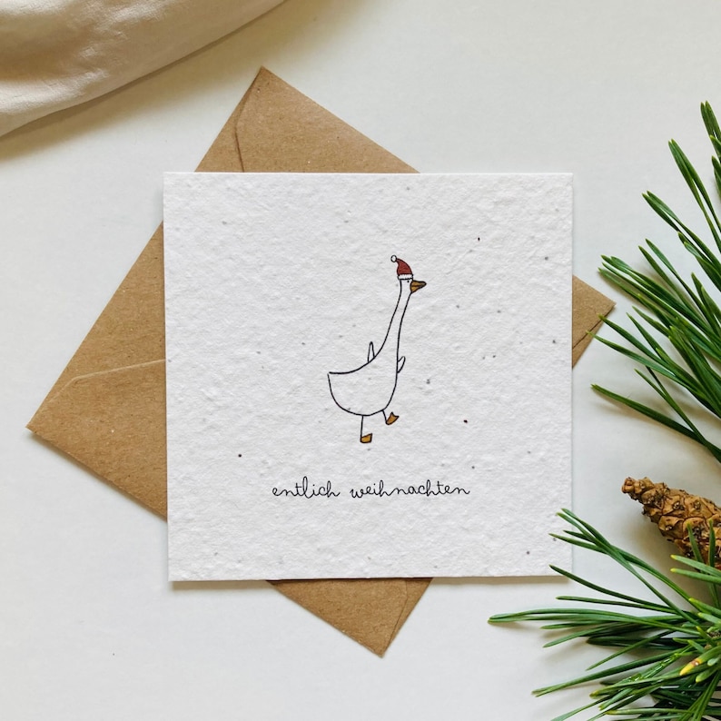 Lustige Weihnachtskarte „Weihnachtsquacker“ – Enten-Design Für Kinder & Erwachsene, Inkl. Umschlag