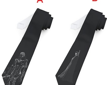 Necktie Berserk Guts Snake Baron Action Manga Otaku Black and White Cosplay