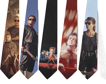 Necktie Rambo Total Recall Rocky Boxer John Connor T-1000 Terminator Sarah Connor Action Cosplay