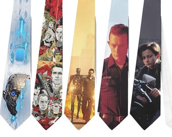 Necktie Rambo Total Recall Rocky Boxer John Connor T-1000 Terminator Action Cosplay