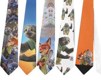 Necktie Zootopia Zootropolis Sloth Fox Nick Bunny Police Cosplay