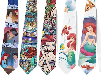 Necktie Mermaid Flounder Eric Sabastian Ursula Triton Scuttle Poseidon Sea Fish Classic Cosplay