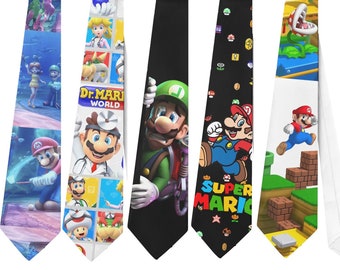 Corbata Mario Toad Goomba Yoshi Luigi Piranha Planta Retro Halloween Cosplay