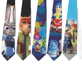 Necktie Zootopia Zootropolis Sloth Fox Nick Bunny Police Inside Out Anger Joy Fear Disgust Cosplay